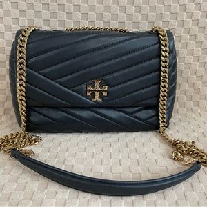 Authentic Tory Burch small Kira Cheven Leather Shoulder/Crossbody bag